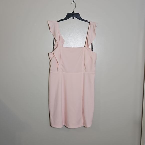 NWT BCBG Paris Short Ruffle Dress Sz XXL in Rose Quartz - Picture 2 of 8